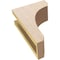 Ekena Millwork 4"W x 8"D x 12"H Classic Legacy Rough Cedar Woodgrain TimberThane Corbel, Primed Tan CORUR04X08X12LGYRCPR - alternate 3